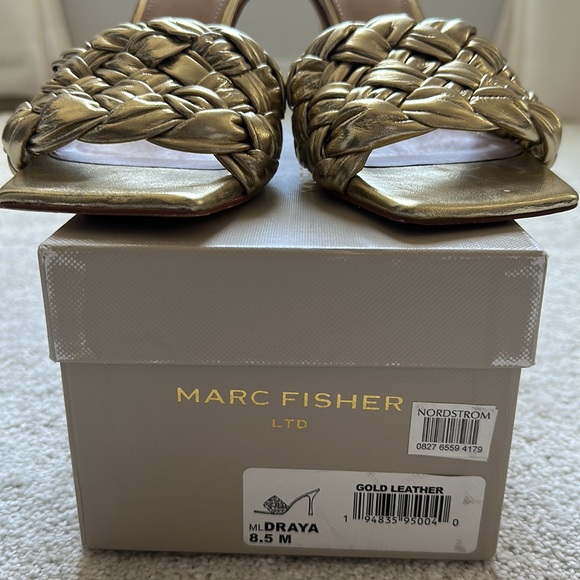 🔥Marc Fisher Gold Heel Sandals. - Picture 2 of 13